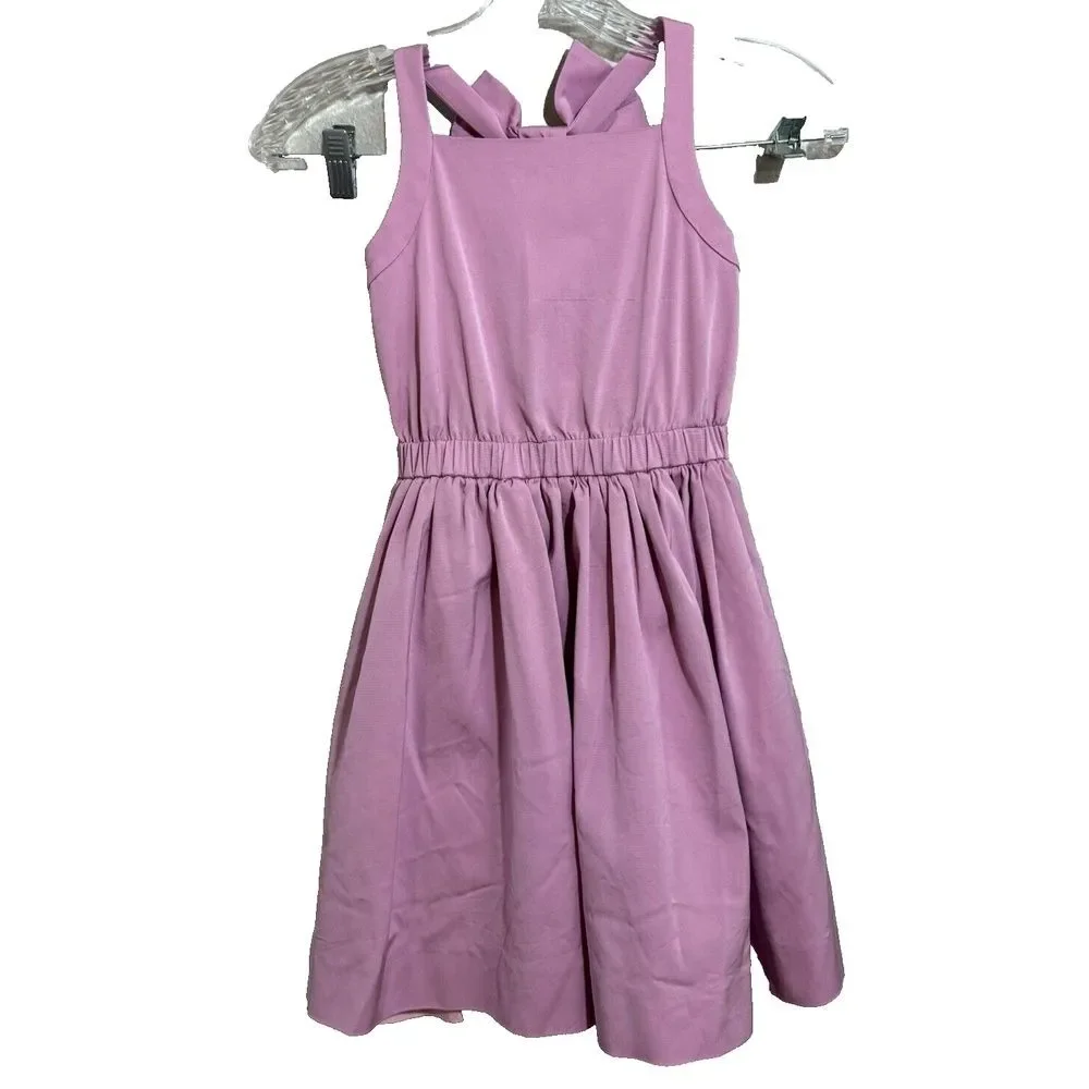 Crewcuts pink‎ bow back tulle dress size 7